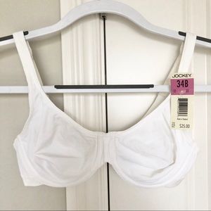 NWT Jockey White Underwire Bra Size 34B